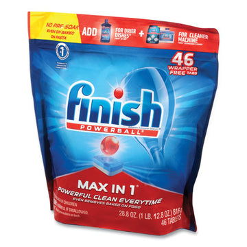 FINISH® Powerball Max In 1 Dishwasher Tabs, Original Scent, 46-pack freeshipping - TVN Wholesale